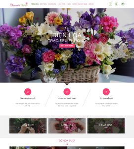 Giao diện web shop bán hoa tươi