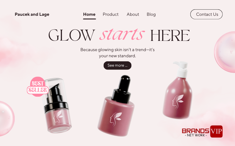 Mẫu 3 thiết kế website mỹ phẩm