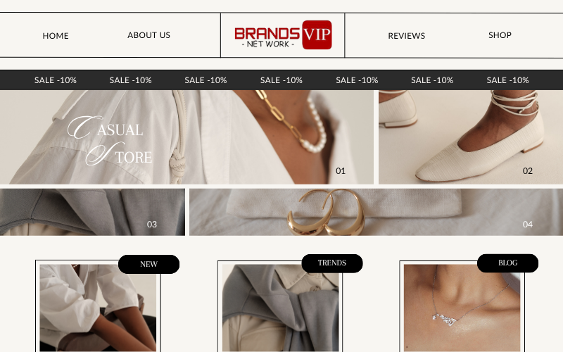 Mẫu 3 thiết kế website trang sức