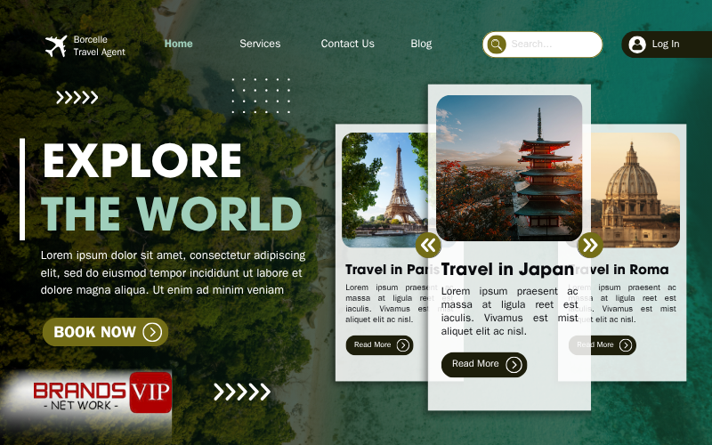 Mẫu 2 giao diện thiết kế website du lịch