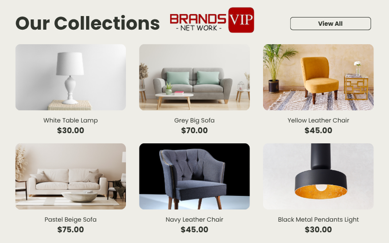 Mẫu giao diện sản phẩm của thiết kế